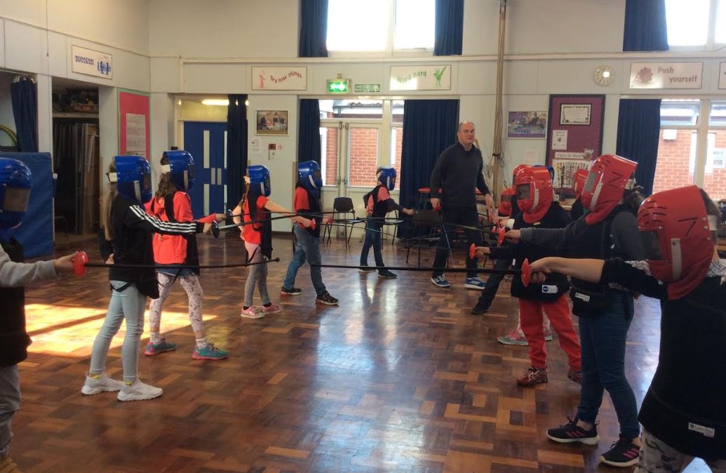 Tockwith Church of England Primary Academy » Fencing with Y4 & Y5