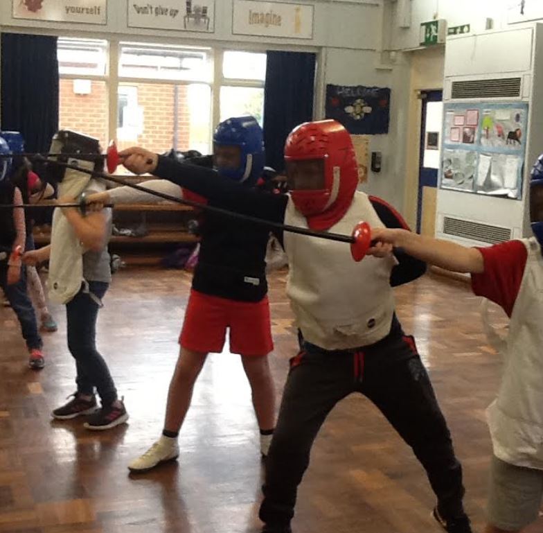 Tockwith Church of England Primary Academy » Fencing with Y4 & Y5
